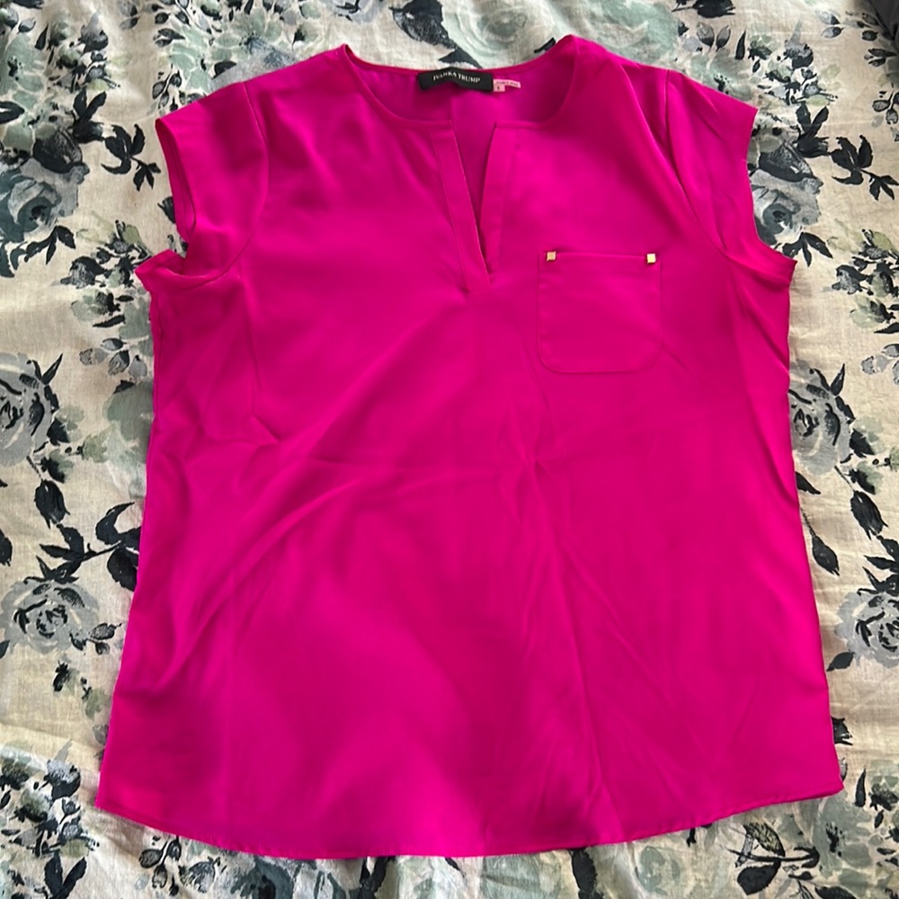 Fuschia Studded Blouse - Sz S